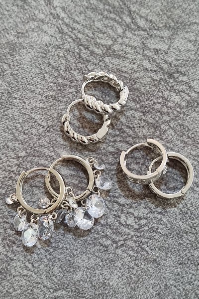 ÇOKLU ÇELİK TAŞLI KÜPE