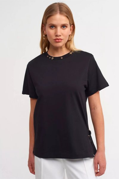140 30188 Şerit Detaylı Tshirt