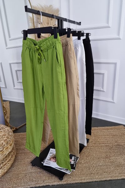 120 27734  Beli bağcıklı kuş gözlü pantolon