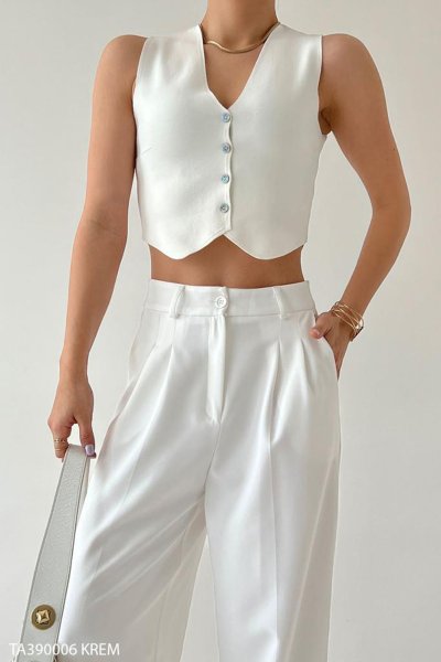 100 390006 Sedef düğmeli atlet