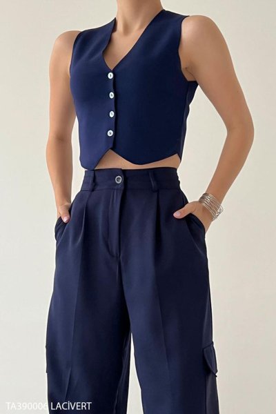 100 390006 Sedef düğmeli atlet