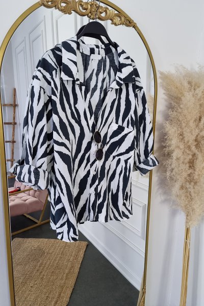 4683 ZEBRA DESENLİ GÖMLEK