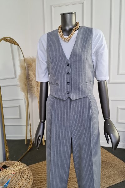 140 60514 ÇİZGİLİ YELEK