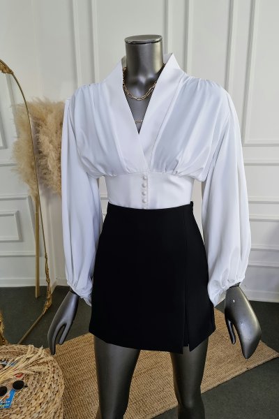 KZ 222192 Bel korsajlı bluz