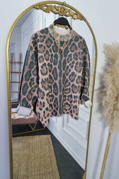 205 1018 LEOPAR İNCE KAZAK