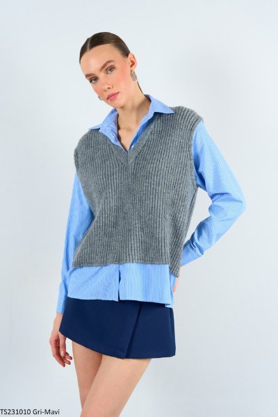 100 231010 GÖMLEKLİ SÜVETER