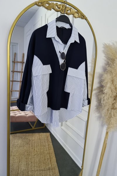 0025 2867 ÇİZGİLİ GÖMLEK SWEAT