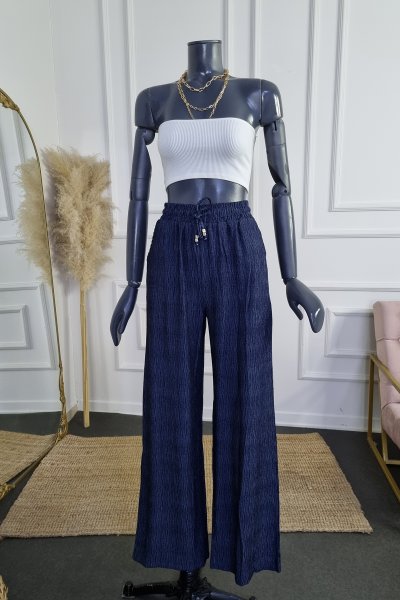 170 71288 BELİ LASTİKLİ DÖKÜMLÜ PANTOLON