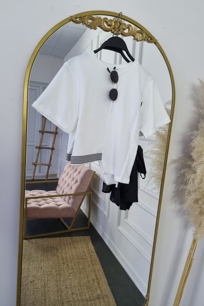 0025 2893 YANI ŞİFON DETAY TSHIRT