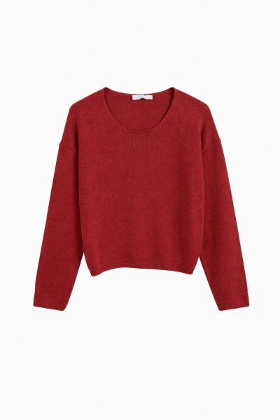 140 10706 OVAL YAKA YUMUŞAK DOKULU TRİKO KAZAK