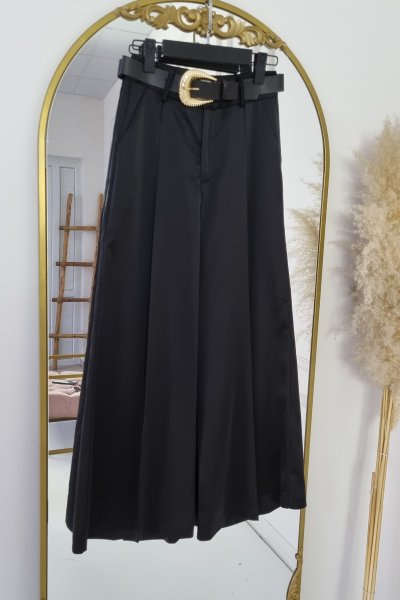 130 17570 Kemerli Saten Pantolon