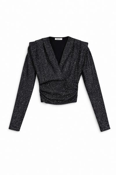 0010 7373 SİMLİ VATKALI BLUZ