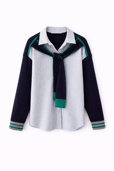 KL001 9034 KOLU TRİKOLU GÖMLEK