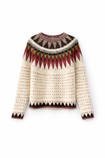 JY001 3201 ETNİK DESEN KAZAK