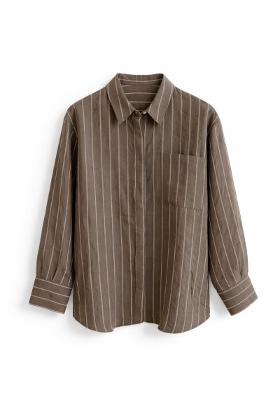 NW001 100201 ÇİZGİLİ MODAL GÖMLEK