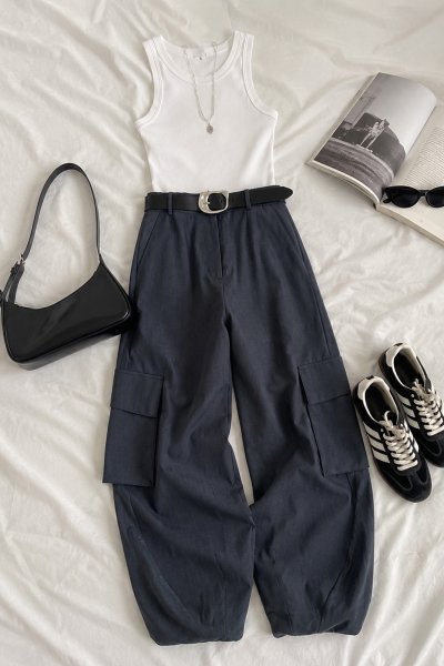 170 02487 Kemerli Pantolon