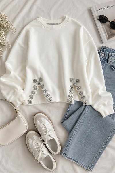 130 19095 TAŞLI SWEAT