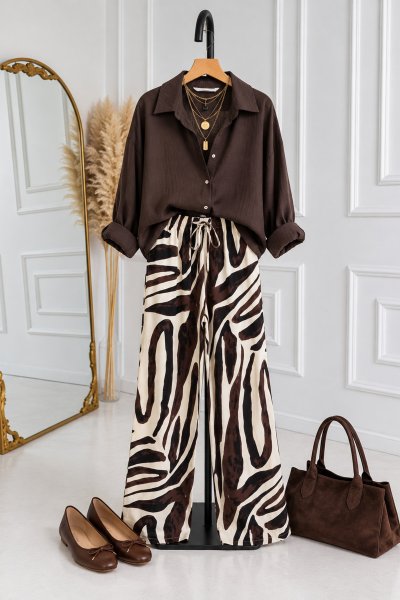 130 19177 Zebra Desen Pantolon